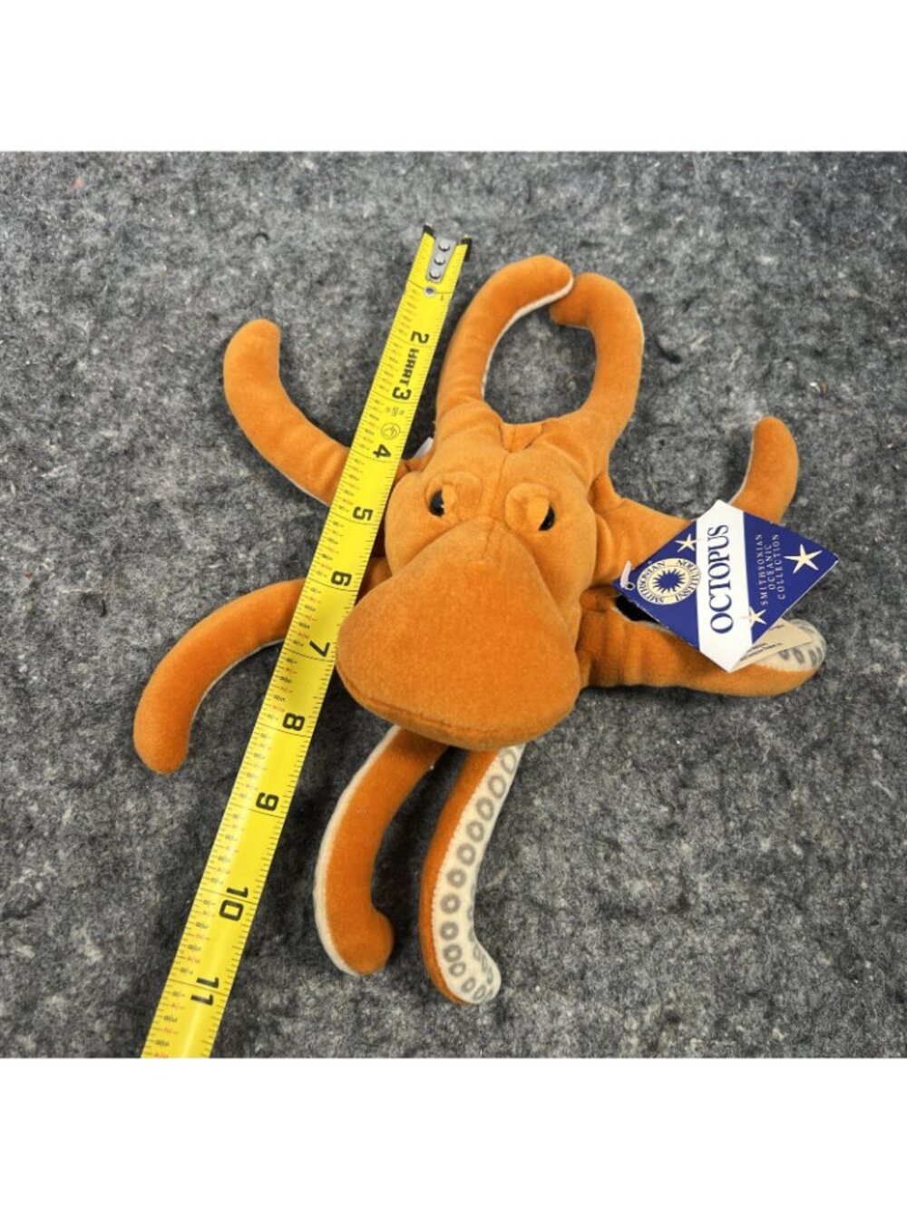 Vintage Octopus Plush 11” Soundprints Smithsonian Oceanic Collection Stuffed - Picture 11 of 11